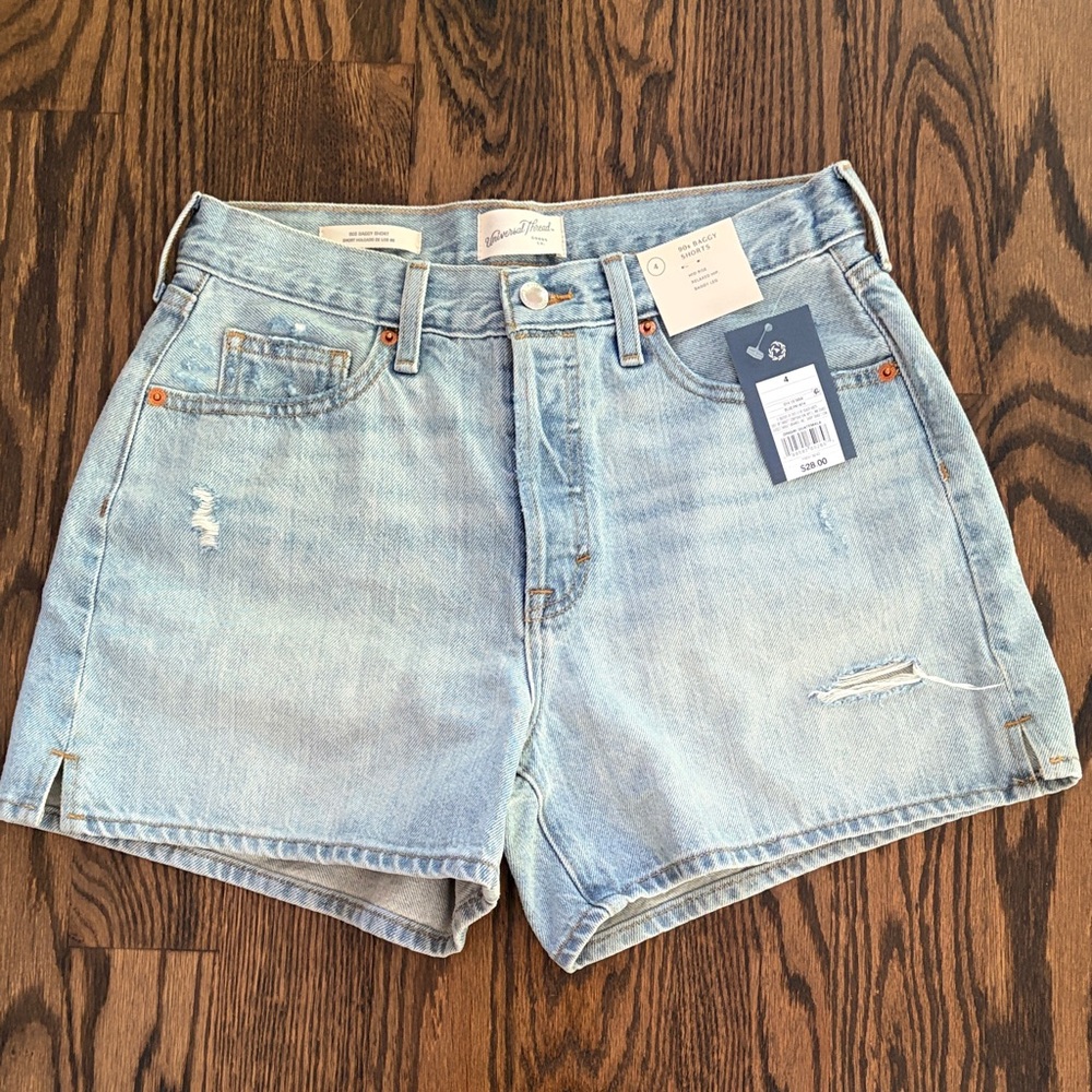 NWT High-Rise Light Wash Denim Shorts - Women